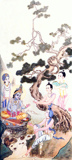 Krsna and Balarama play with Their friends