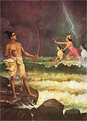 Lord Rama conquors Varunadeva