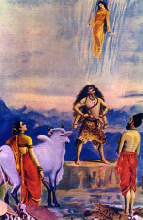 Lord Siva catches the Ganga