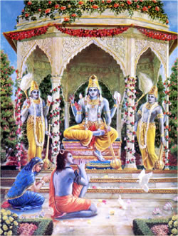 Lord Siva prays to Lord Sankarsana an avatara of Krsna.