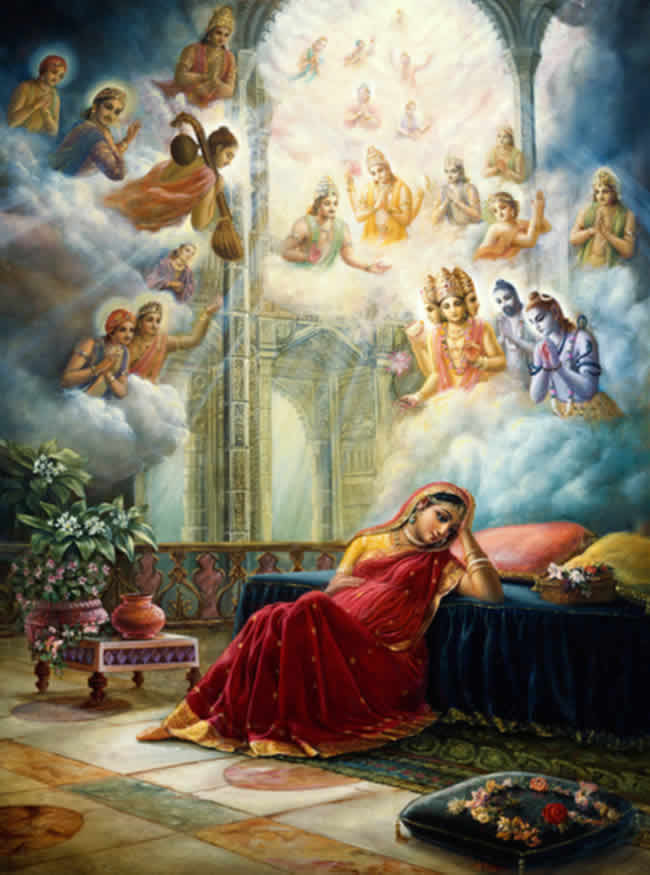 Demigods pray to Krsna in Devaki's womb