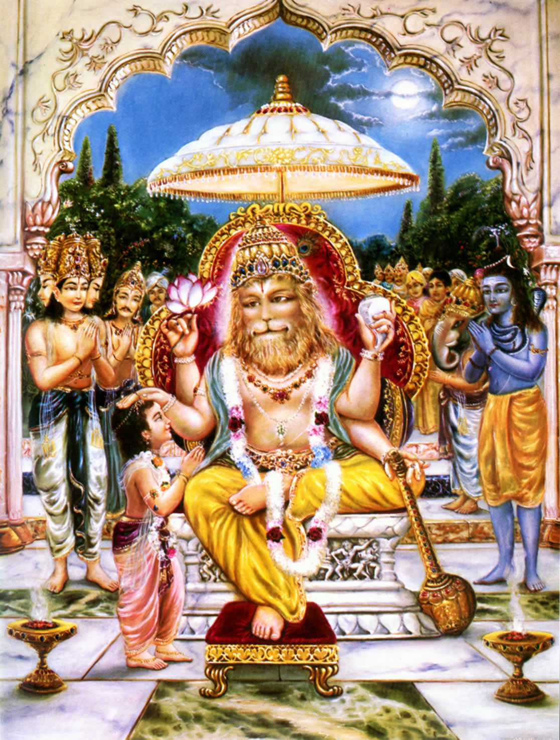 Prahlada speaks to Narasimhadeva