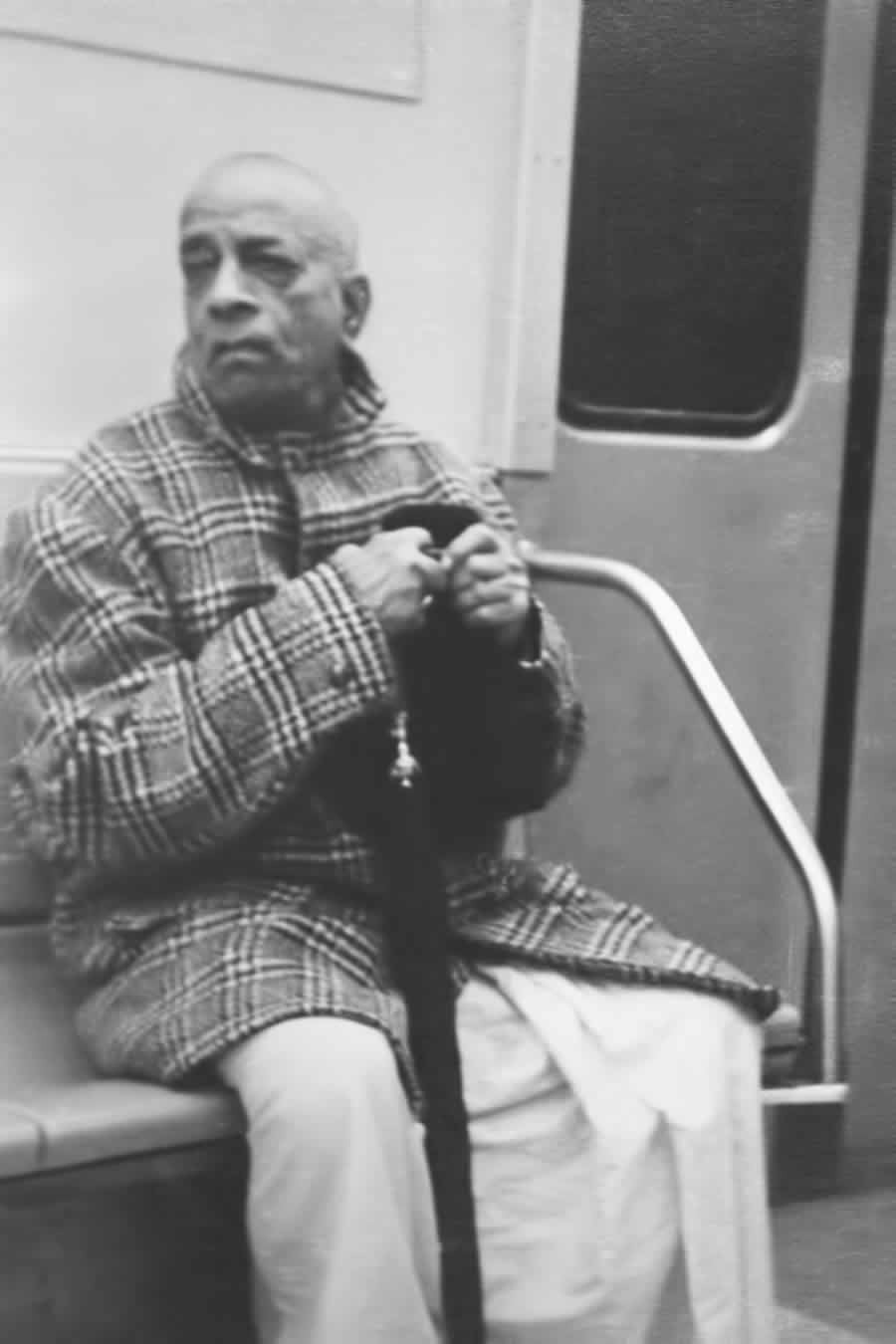 In early days Srila Prabhupada taking the subway in New York