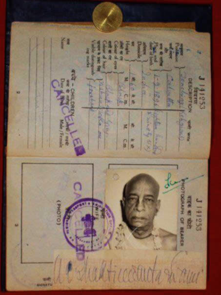 Prabhupada's passport