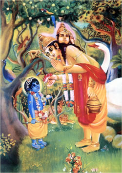 Lord Brahma prays to Lord Krsna